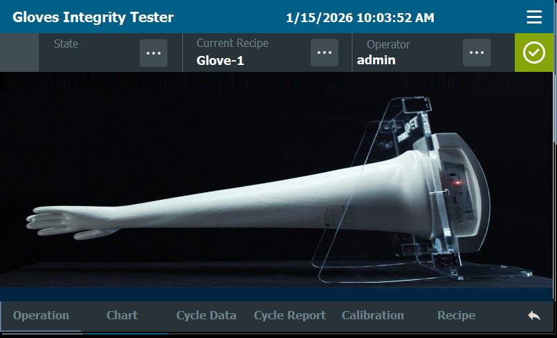 Gloves integrity tester